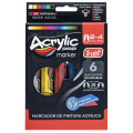 TRABI- MARCADOR PINT. ACRILICA LIQUIDA POP 2-4MM SET x 6 SURTIDO